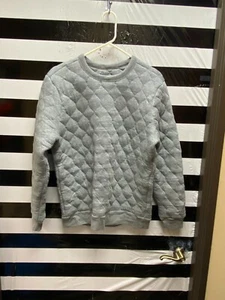 Women "Madewell" gray quilted sweatshirt. Size M. Prev. Owned - Picture 1 of 2