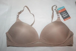 NEW WARNER'S flex revolution BRA WHAT WIRE RD3761A BEIGE poke free demi - Picture 1 of 4