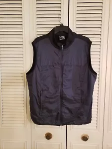 Ahead Golf Vest Men's Large Full-Zip Fleece Lined Black Stretch - Picture 1 of 6