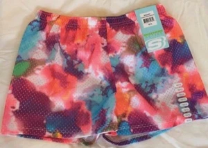 Girls Skechers Active Wear Shorts, Watercolor Repeat, Lined Sizes 4 & 5/6 - Picture 1 of 3