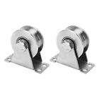 2 Pcs Wheel Pulley 100KG Bearing Single Pulley Block For Wall Ceiling