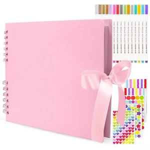 11.5 x 8.5 Inch Scrapbook Photo AlbumWedding Guest Book Anniversary Memory Sc... - Picture 1 of 8