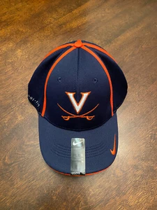 NWT University of Virginia UVA Cavaliers Nike Dri-Fit Blue Medium Large Hat (2) - Picture 1 of 2