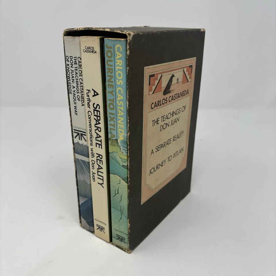 Carlos Castaneda Touchstone Box Set Don Juan Ixtlan Paperback Books READ DAMAGE - Image 1 of 4