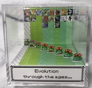 Pokemon Venusaur Evolution Handmade Diorama Fanart Pixel Package Gamer Cube - Imagen 1 de 7