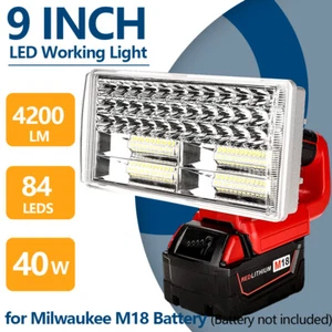 40W Portable LED Work Light for Milwaukee Cordless M18 18V Battery w/USB Outdoor - Picture 1 of 9