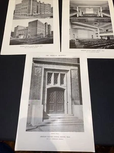 1911 American Architect Abraham Lincoln School Boston Mass X 3 Plates - Picture 1 of 4