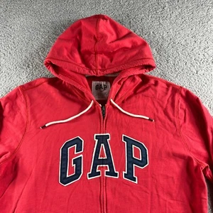 GAP Jacket Mens Extra Large 50-52 Red Hoodie Graphic Full Zip Christmas Outdoor - Picture 1 of 8