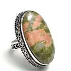 Unakite Ethnic Handmade Antique Design Ring Jewelry Us Size-8 Rr 1501
