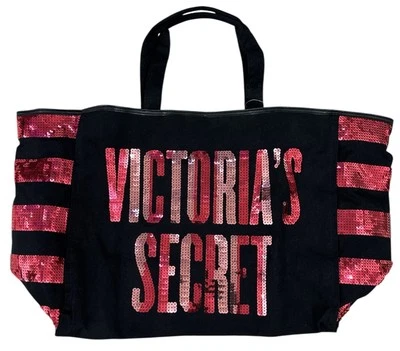 Bolsa de ombro VICTORIA'S SECRET com logotipo de lantejoulas Weekender - Imagem 1 de 3