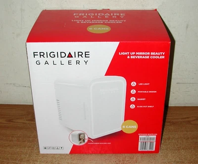 FRIGIDAIRE GALLERY LIGHT UP MIRROR BEAUTY & 6-CAN CAPACITY BEVERAGE COOLER - Image 1 of 4