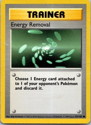 Energy Removal 092/102 Base Set (Shadowless) Common HP - Image 1 of 2