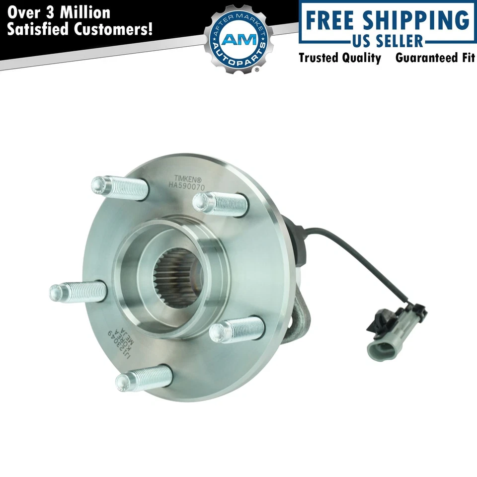 Cubo de roda dianteira e conjunto de rolamento TIMKEN para Chevy Pontiac Saturn com ABS - Imagem 1 de 4