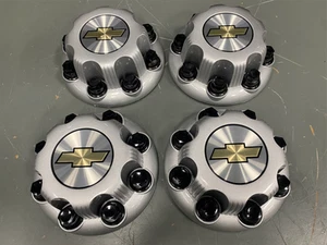 01-06 Chevrolet Silverado 2500 Truck Van 8 Lug Steel Silver Center Caps! 4 - Picture 1 of 22