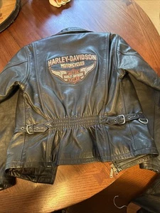 harley davidsonwomens leather jacket xs w - Picture 1 of 14
