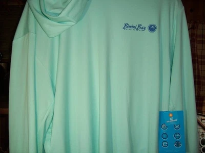 CAMISA BIMINI BAY PARA HOMBRE MANGA LARGA RENDIMIENTO TALLA LG AQUA CAPUCHA PESCA NUEVA Foto 1 de 2