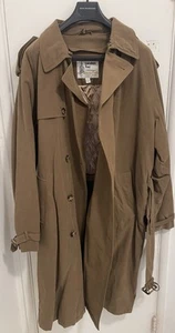 NWT London Fog Classic Double Breasted Tan Trench Coat Mens 44L Style: L90135 - Picture 1 of 14