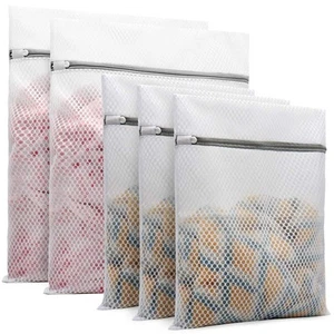 5Pcs Durable Honeycomb Mesh Laundry Bags for Delicates (2 Large 16 x 20 Inche... - Picture 1 of 6