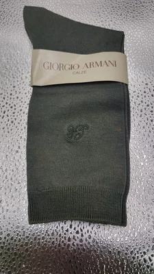 CALCETINES VINTAGE NUEVOS CON ETIQUETAS PARA HOMBRE GIORGIO ARMANI VERDE ABETO CALZE Talla 9-11 Algodón Nylon Foto 1 de 3