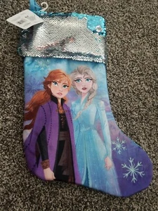 Disney Frozen II Anna And Elsa Flip Sequin Christmas Stocking- Full Size-... - Picture 1 of 2