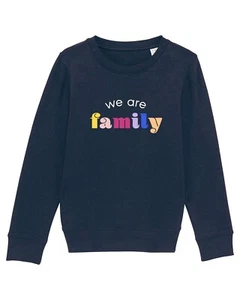 Boys Sweatshirt. Navy Blue Color. WE ARE FAMILY - Picture 1 of 3