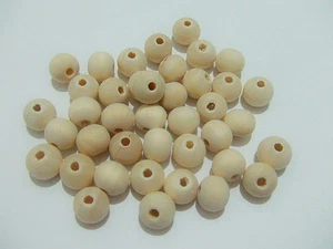 50pz perline in legno naturale tondo 10mm colore legno naturale bijoux - Foto 1 di 1