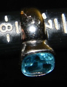 HERMOSO ANILLO DE PLATA TOPACIO AZUL - Imagen 1 de 3