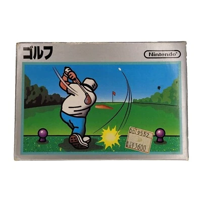 Vintage 80s Nintendo Famicom Golf Game Japan Mint Boxed w/ Manual Rare - Image 1 of 4
