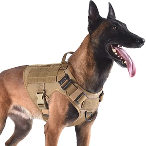 Arnés táctico para perros ICEFANG, tamaño grande, 2 hebillas de metal, chaleco MOLLE para perros de trabajo - Imagen 1 de 22