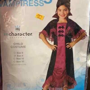 Midnight Vampiress Vampire Girl's Halloween Costume size 8 new - Picture 1 of 4