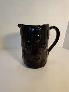 Ciroa Stoneware Halloween Goth Skull Measuring 3 Cup Pitcher Jug Mug Juice - Picture 1 of 3