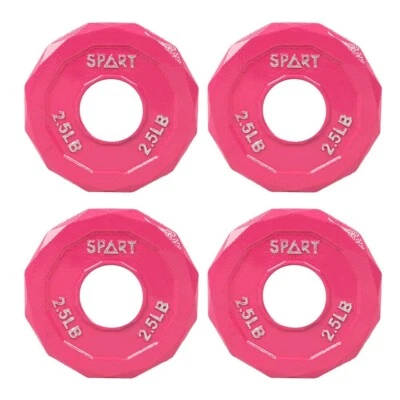 SPART Solid Cast Iron Olympic Weight Plates 2.5LB 4PC, 2 INCH Color Coded Weight Plate