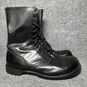 VTG Corcoran Men Black Leather Jump Boots Lace Up Punk Grunge Combat Size 11.5 E - Picture 1 of 10