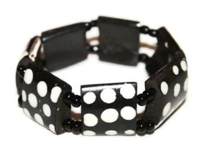 Bracciale in osso africano con perline Masai Masai Bos Taurus Africanus - Kenya 14 - Foto 1 di 1