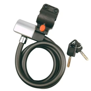 1.2m Bike Bicycle Scooter Cable Lock Heavy Duty Steel Security Anti Theft 2 keys - Picture 1 of 12