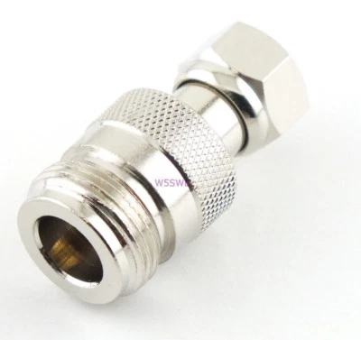 N Female to Type F Male Coax Adapter Connector -  USA Ham Radio Seller - Image 1 of 2