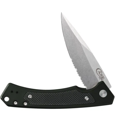 Case Cutlery Marilla Green Aluminum & G10 Folding S35VN Serrated Knife 25879 - Image 1 of 3