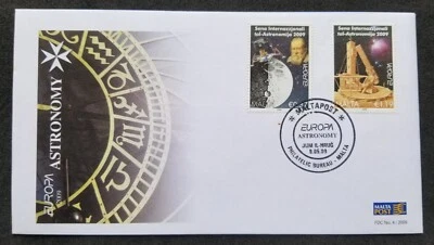 [SJ] Malta Europa CEPT Astronomy 2009 Space (FDC) *see scan - Image 1 of 4
