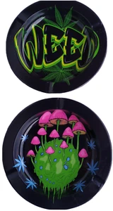 2 Stück Aschenbecher, Metall, *Weed + Mushroom Brut* Rund, 3 Ablagen *Neu* - Bild 1 von 9