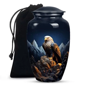 Eagle Unique Urn For Adult Ashes Mom Large Burial Urns For Human Dad - Picture 1 of 7