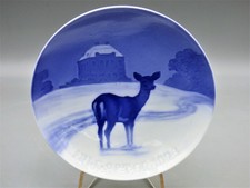 B&G Bing & Grondahl 1923 "Ermitage" Christmas Collector Plate Denmark Deer