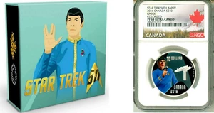 2016 Canada S$10 Star Trek 50th Ann. Spock Colorized NGC PF69 UC Box & COA OGP - Picture 1 of 2