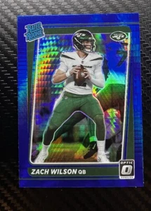 2021 Panini Donruss Optic - Rated Rookie Blue Hyper Prizm #202 Zach Wilson (RC) - Picture 1 of 2