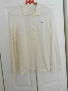 DEVANLAY--LACOSTE?? POLO STYLE TOP (VERY SOFT) SEE MEASUREMENTS IN DESCRIPTION - Picture 1 of 2