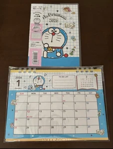 2026 Doraemon Desk Calender & Poket Monthly Planner Set of 2 Anime Japan - Picture 1 of 2
