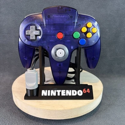 Nintendo 64 - Grape NUS-005 Controller w/ Hall Effect Stick - Refurb, Good/Cord - Image 1 of 3