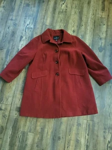 London Fog Gr. 2X Outdoor Mantel Peacoat rot Knopf Langarm gefüttert - Bild 1 von 8