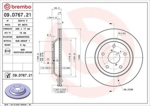 Brake discs BREMBO 09.D767.21 - Picture 1 of 2