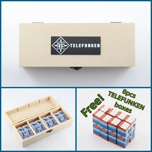 TELEFUNKEN Storage Wooden Box for Vacuum Tube free tube boxes for ECC83 ECC88 - Picture 1 of 11