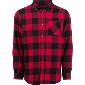 Magellan Outdoors Men's Canyon Creek Flannel Shirt Rio Red Buffalo Check MD - Picture 1 of 5